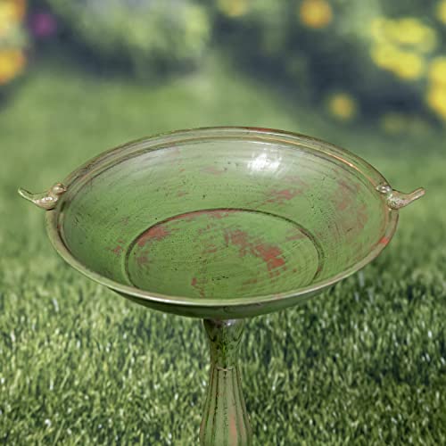 Pedestal Style Birdbath (Green)