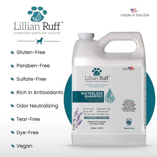 Waterless No Rinse Dog Dry Shampoo Spray with Hydrating Essential Oils