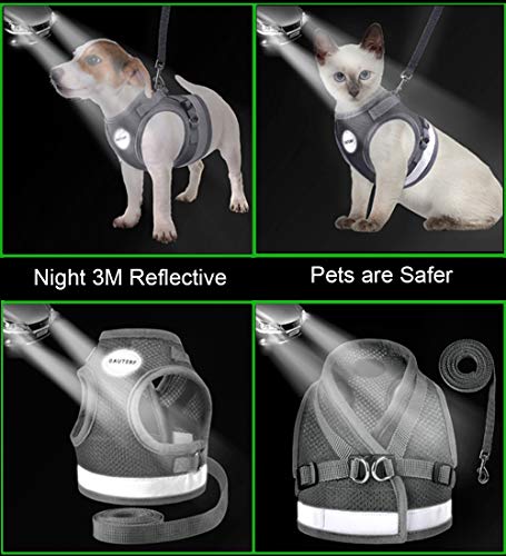 Cat Harness and Leash Set (XS (Chest: 6" - 8") / DarkGrey)
