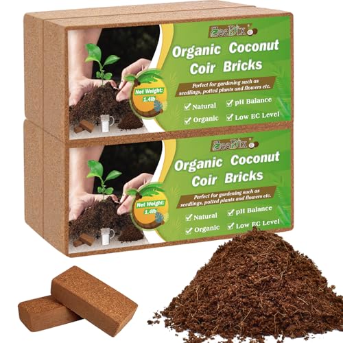 4 Pcs Coco Coir Brick for Plants (4pcs)
