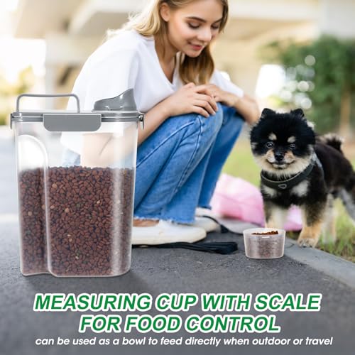 Large Cat Food Storage Container (Dark Grey / 6 Qt)