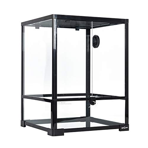 Reptile Glass Terrarium (Black and Clear)