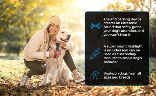 Ultrasonic Dog Bark Deterrent & Behavior Corrector (Black 9V (2 Pack))