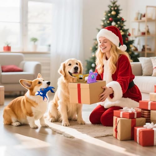 3 Pack No Stuffing Dog Toys (3-color)