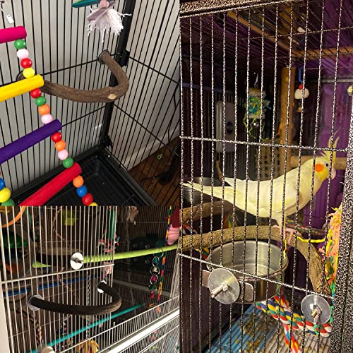 Bird Natural Wood Stand Perch Swing U Shape Natural Parrot Perch Bird Stand Pole for Parakeet