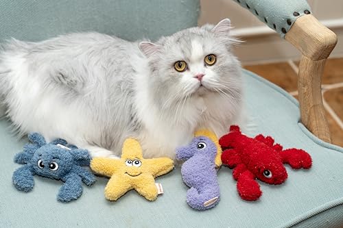 Interactive Catnip Cat Plush Toy (Seahorse)