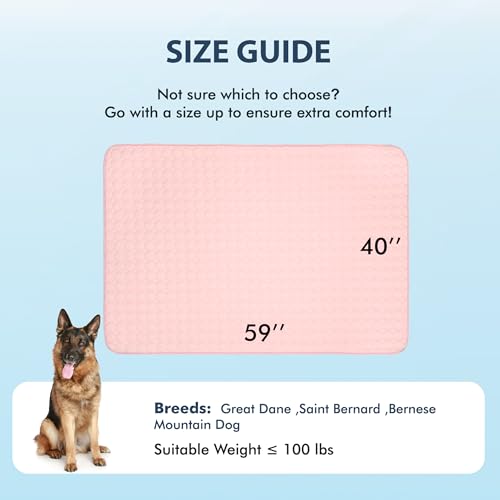Summer Cooling Mat & Sleeping Pad (59" x 40" / Pink)
