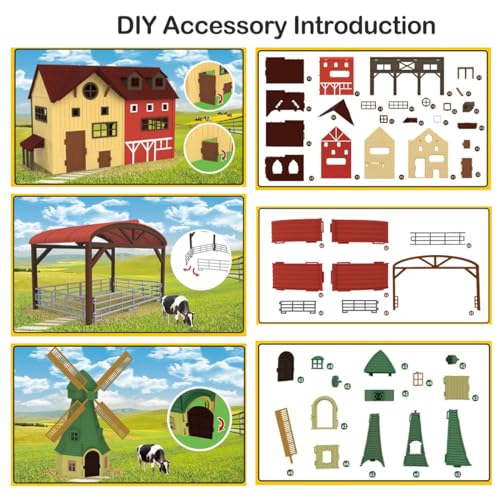 Farm Animals Figurines Toys (Farm Playset)