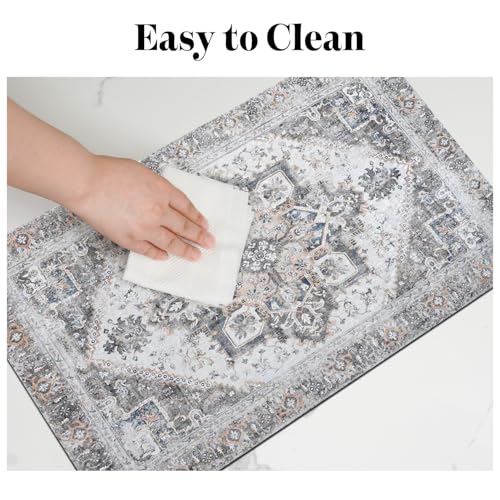Dog Food Mats for Floors (Grey / M(16"×24"))