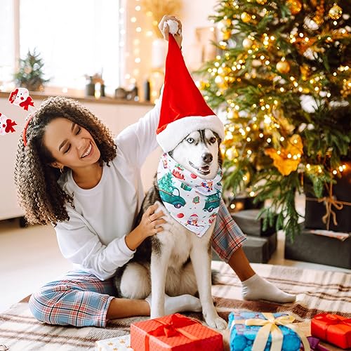 50 Pcs Christmas Dog Bandanas Bulk (Christmas / 25.6 x 17.7 x 17.7")