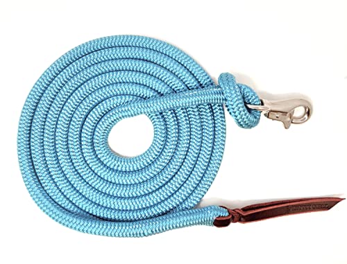 12FT Lead Rope with NP Snap (Ice Blue / 12 ft. Nickel Trigger Snap)