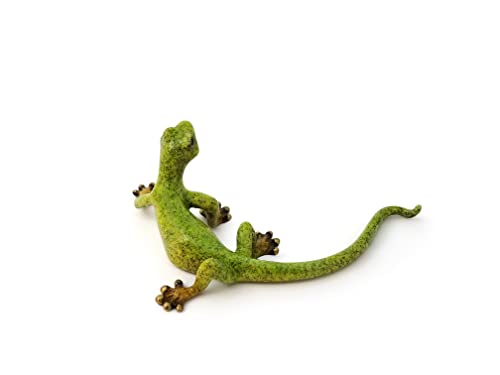 Lizard Figurine Home Decor Accent for Desk (Green Lizard)