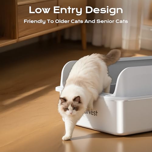 Stainless Steel Litter Box (XXX-Large / Light Grey)