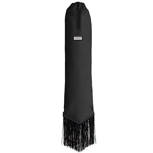 Smooth Lightweight Adjustable Fastener Nylon Horse Tail Bag with Fringe (Mars Black)