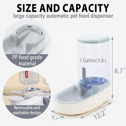Automatic Replenish Dog Food Dispenser Station (Grey)