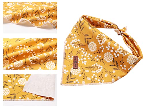 Flower Dog Bandana (Yellow / Small (Pack of 1))