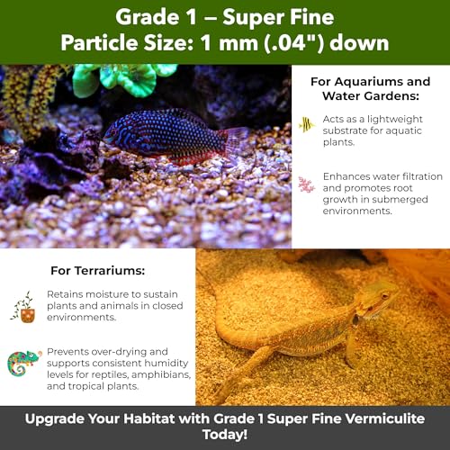 Organic Superfine Vermiculite for Indoor Gardening Plants and Mushrooms (Vermiculite Grade 1 - Superfine / 15 quarts)