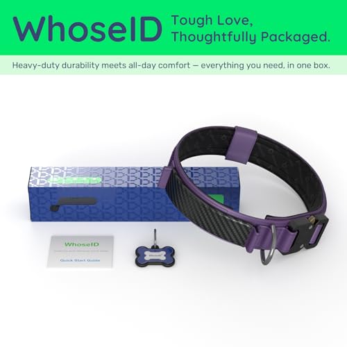 Premium Tactical Dog Collar (Purple / XL: Fits Neck 20.5"-24.5")