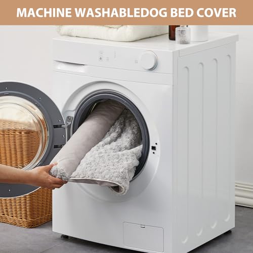 Orthopedic Washable XXL Dog Bed for Senior Dog Cozy Sleep (48"l x 35"w x 7"th / Light Grey)