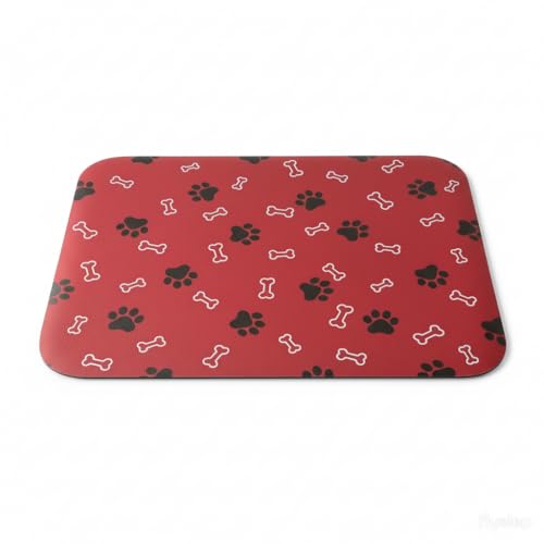 Pet Cat Dog Food Mat Non Slip Mat for Dog Water Bowl Mat Quick Dry Absorbent Cat Feeding Mat