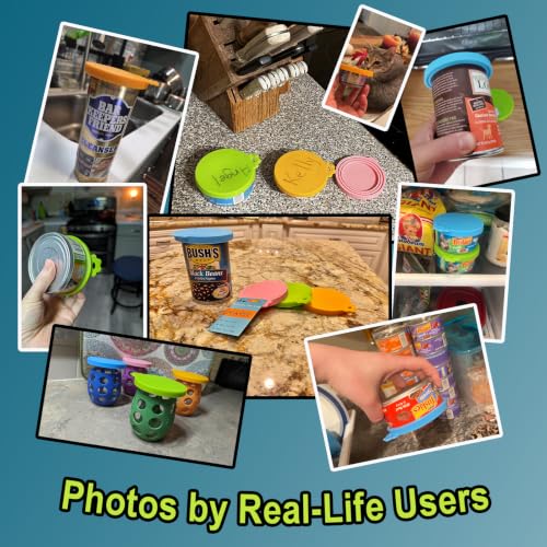 Food Can Lids (6-Pack (Blue, Green, Orange, Pink, Dark Blue, Grey))