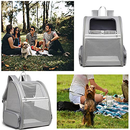 Innovative Traveler Bubble Backpack Pet Carriers for Cats and Dogs (Light Grey)