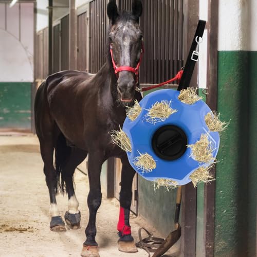 15.75" Extra Large Slow Feed Hay Ball for Horses (Blue)