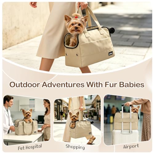Dog Purse Carrier for Small Dogs (Khaki)
