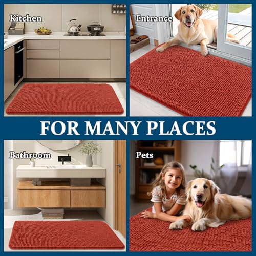 Dog Door Mat for Muddy Paws 47x24 (Maple Red / 47" X 24")