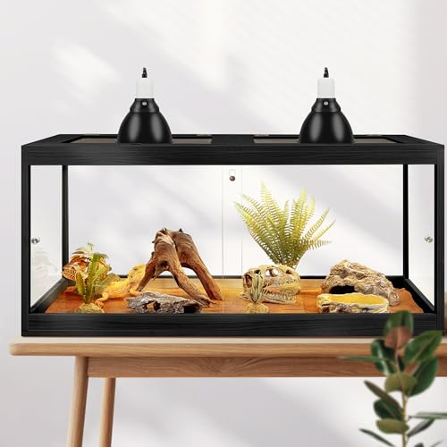 Bearded Dragon Tank 75 Gallon (Black / 75 Gallon (47x18x18) Inch)