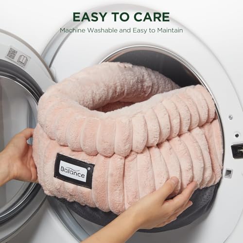 Cat Bed Kitten Bed (24.0"L x 24.0"W x 9"Th / Acorn Pink)