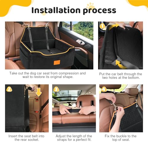 Dog Car Seat for Large (Black)