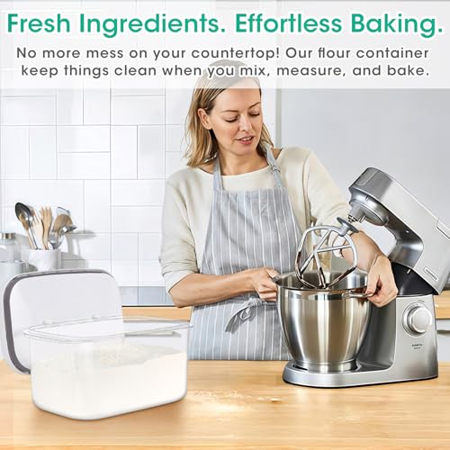 Large Bread Box with Easy (White/Clear / 6.5 Qt-Pop)