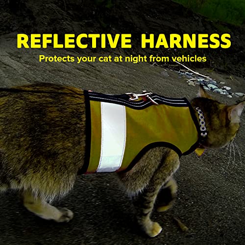 Reflective Cat Harness (Small/Medium / Sunshine Yellow)