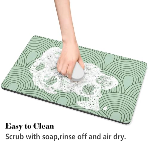 Dog Food Mats for Floors Absorbent (M(16"×24") / 01-Green)