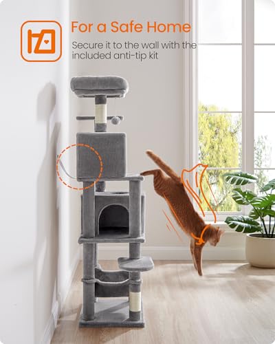 Cat Tree 59.5 (59.5 Inches / Light Gray)