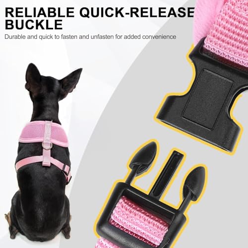 Small Dog Harness (XS (NECK: 10", CHEST: 10"-14") / Pink)