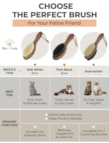 Soft Cat Brush (White Boar Bristle)