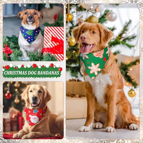 100 Pcs Christmas Dog Bandanas Bulk (Christmas / 31.5 x 21.7 x 21.7 Inch)