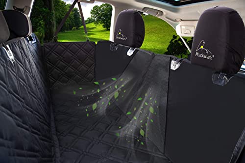 Dog Car Seat Cover (Standard – Fits Cars, SUVs & Crossovers / Black-Mesh)