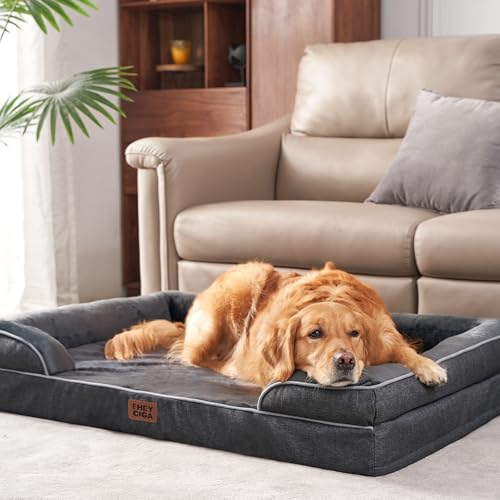 Orthopedic XXL Dog Bed (Dark Grey / 48.0"l X 35.0"w X 8.0"th)