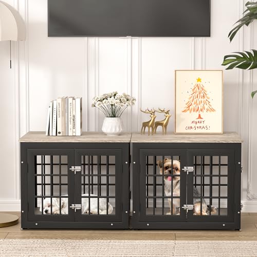 26" Heavy Duty Dog Crate Furniture for Small Dogs (Greige / 26.0"L x 20.5"W x 22.0"H)