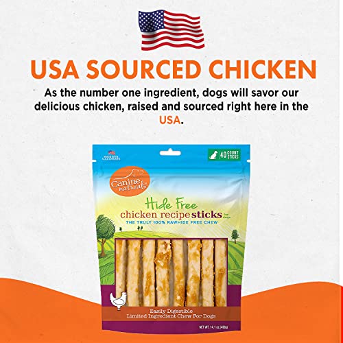 Rawhide Free Chicken Recipe Dog Chews (1 Count (Pack of 40))