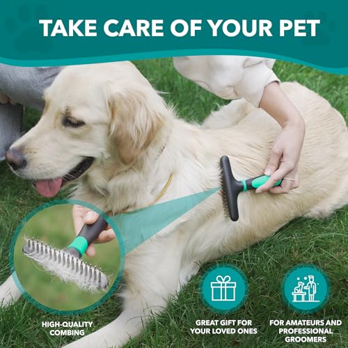 Deshedding Brush Comb (Green)
