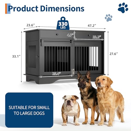 Dog Furniture Crate (Black)