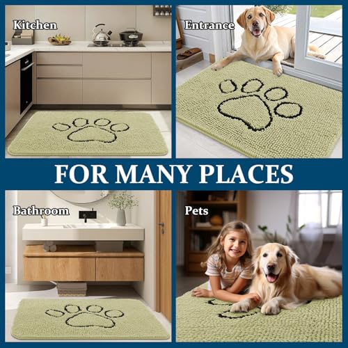 Dog Door Mat for Muddy Paws 36x24 (Vanilla / 36" X 24")