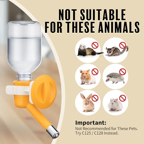 Patented No Drip Dog Water Bottle (C590 Orange / Small Sized Dogs and Cats-10.2 fl.oz)