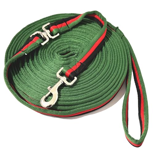 Lunge Line for Horse (Green&Red&Black / 34ft/10m)