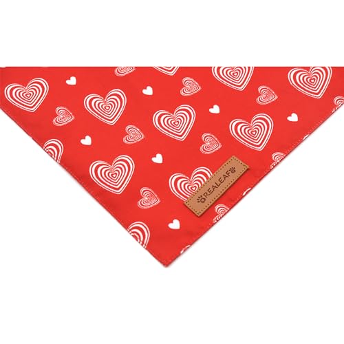 Valentines Day Dog Bandanas 2 Pack (Red / X-Large)