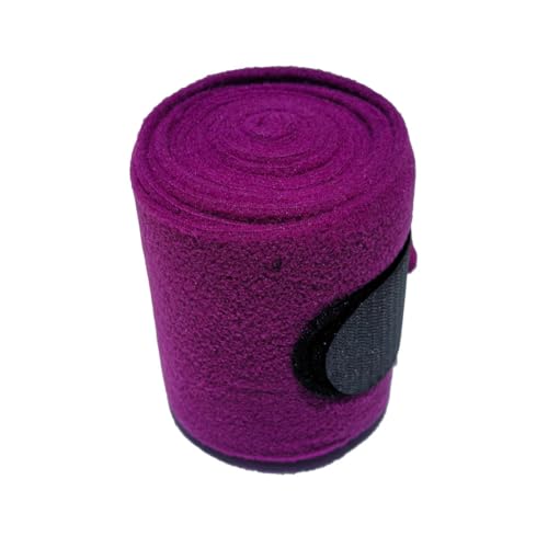 Horse Polo Leg Wraps Soft Fleece Wraps Equestrian Leg Bandage 4 (Purple / Full(10ft))